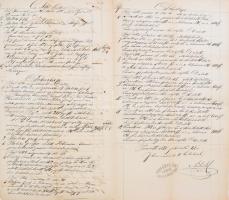 1871 Pécs, héber község által kiállított okmány