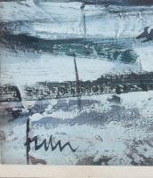 Fodor József (1935-2007): Szekérrel a hóban. Olaj, farost, jelzett, üvegezett fakeretben, hátoldalán...