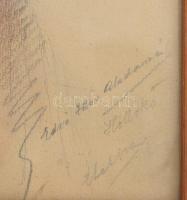 Edvi Illés Aladárné, Karády Etel (1877-1963): Hollókői lány népviseletben. Akvarell, papír, jelzett,...