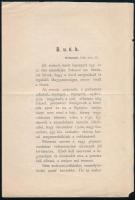 1904 Kolozsvár dr. Gidófalvi István kir. körjegyző újévi köszöntője politikai értékelésekkel.