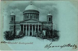 1899 (Vorläufer) Esztergom, Bazilika télen (fl)