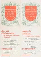 cca 1920 Szent Margit sziget a Duna folyam gyöngye térkép, jelmagyarázat, két nyelven 26x35 cm