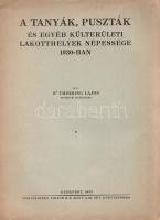 Thirring Lajos: 
A tanyák, puszták és egyéb külterületi lakotthelyek népessége 1930-ban. (Dedikáló ...