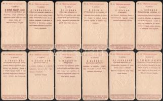 Stühmer-sorozat: "A parkban" (12xklf) dombornyomott, lithográf kivitelű gyűjtőkártya. A so...