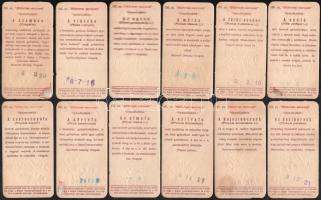 Stühmer-sorozat: "Gyümölcsfélék" (12xklf) dombornyomott, lithográf kivitelű gyűjtőkártya. ...