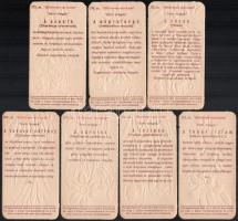 Stühmer-sorozat: "Kerti virágok " (7xklf) dombornyomott, lithográf kivitelű gyűjtőkártya. ...