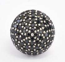 Thomas Sabo feketeköves (gránát) designer Ag gyűrű, jelzett (br. 33,85g/0.925), méret: 52