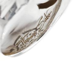 Thomas Sabo feketeköves (gránát) designer Ag gyűrű, jelzett (br. 33,85g/0.925), méret: 52