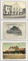 6 db MODERN magyar reprint képeslap vasútállomásokkal