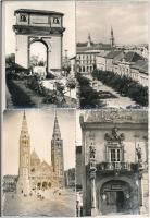 57 db MODERN magyar fekete-fehér retro város képeslap az 60-as és 70-es évekből