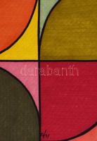 Kun Sarolta (1990-): Körök, vegyes technika, papír, jelzett, 30×40 cm