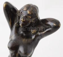 Jelzés nélkül, Maugsch Gyula (1882-1946) után: Női akt. Festett fém, kopott, m: 33 cm