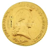 1800B 6kr Cu "I. Ferenc" aranyozva T:XF, aranyozás több helyen karcolt, sérült
Huszár: 20...