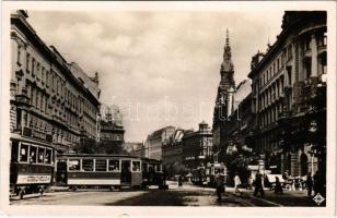 Budapest VII. Erzsébet körút, New York palota, villamos Stollwerck reklámmal (EK)