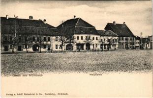 Szászsebes, Mühlbach, Sebesul Sasesc, Sebes; Hauptplatz / Fő tér. Adolf Weissörtel &amp; Co. / main square