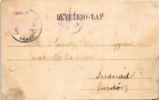 1901 Sepsiszentgyörgy, Sfantu Gheorghe; Kossuth Lajos utca. Benkő M. kiadása, szecessziós virágos ke...