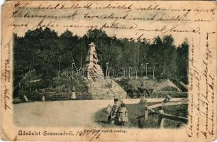 1904 Sósmező, Poiana Sarata; Erzsébet emlék oszlop (Sissi). Bogdán F. fényképész / monument of Empress Elisabeth (Sisi) (EM)