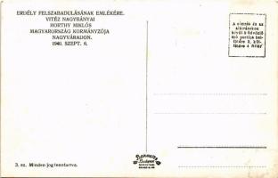 1940 Nagyvárad, Oradea; bevonulás, vitéz Nagybányai Horthy Miklós Magyarország kormányzója, vasútáll...