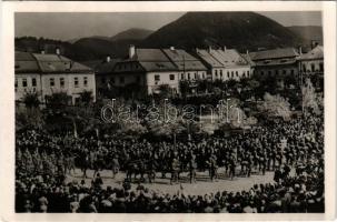 1940 Nagybánya, Baia Mare; bevonulás / entry of the Hungarian troops + "1940 Nagybánya visszatért" So. Stpl