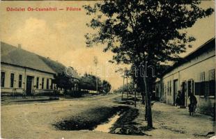 1912 Őscsanád, Németcsanád, Marosvár, Cenadu Vechi (Nagycsanád); Fő utca, üzlet. W.L. 1348. / main street, shops (fl)