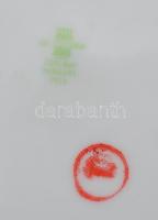 Zsolnay 6 darabos stafírozott szélű mélytányér szett, jelzett, d: 23 cm