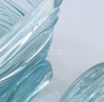 Horváth Márton (1941-2013): Asztaldísz pár. Jelzés nélkül, színezett üveg, m: 5,5-11 cm /// Provenie...