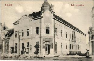 1912 Szatmárnémeti, Satu Mare; Református internátus, Pollák Gyula bútor raktár üzlete / Calvinist boarding school, shop