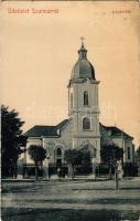 1912 Szatmárnémeti, Satu Mare; István tér, Görög katolikus templom. Hollósi felvétele / Greek Catholic church (EK)