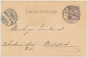 1900 Szatmárnémeti, Satu Mare; Régi törvényszék, Németi református templom, Kálvária. Lövy Miksa kia...