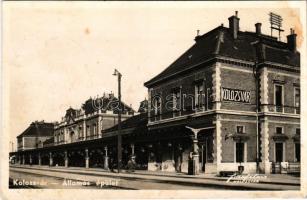 1941 Kolozsvár, Cluj; vasútállomás / railway station