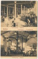 1916 Botfalu, Brendorf, Brenndorf, Bod (Brassó, Kronstadt, Brasov); Cukorgyár belső, töltőhelyiség és főzőhelyiség / Zuckerfabrik / sugar factory interior