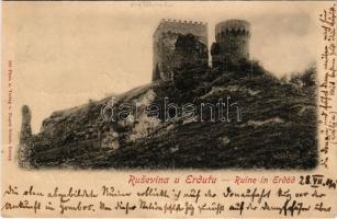 1901 Erdőd, Erdut; Rusevina u Erdutu / Ruine in Erdőd / várrom. Eugen Selzer kiadása / castle ruins