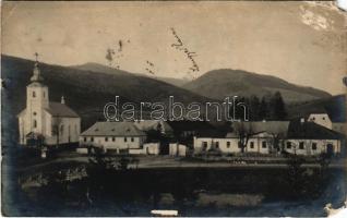 1923 Alsóverecke, Niznije Verecki, Nizsnyi Vorota, Nyzhni Vorota; templom és községháza / church, town hall. photo (EM)