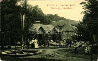 1912 Oravicabánya, Oravita; Bányavölgyi fürdőkert. W.L. Bp. 1214. 6591. / spa restaurant (Rb)