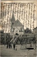 1909 Marosvásárhely, Targu Mures; Református templom a régi várral / Calvinist church, old castle (fl)