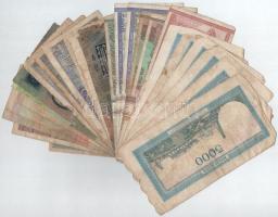 25db-os román lei és felülbélyegzett korona bankjegy tétel, közte 1913. 20K + 1915. 10K mindkettő fe...