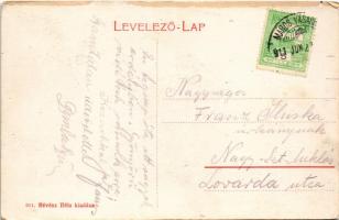 1911 Marosvásárhely, Targu Mures; M. kir. állami polgári fiú iskola a Vár téren. Révész Béla kiadása...