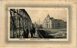 1912 Temesvár, Timisoara; Bégaparti részlet a vashíddal. Ideal W.L. Bp. No. 6658. 1910/13. / bridge, riverside (ázott / wet damage)