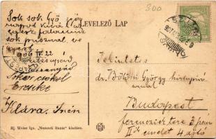 1907 Szilágysomlyó, Simleu Silvaniei; Vas híd a Krasma (Kraszna) folyón. Ifj. Weisz Ign. Nemzeti Baz...