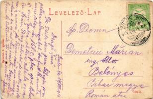 1916 Szilágysomlyó, Simleu Silvaniei; Piac tér, Rosenberger Ármin, Frankovits Ignác, Tompa Arthur üz...