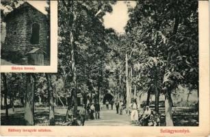 Szilágysomlyó, Simleu Silvaniei; Báthory lovagvár sétatere, Bástya torony. Sternberg Ignác kiadása / castle promenade, park, tower (EB)