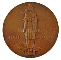 Madarassy Walter (1909-1994) 1938. "Székesfehérvári Szent István" kétoldalas bronz emlékér...