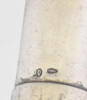 Régi lovaglópálca, ezüst (Ag) fejjel, jelzett, h: 84 cm