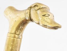 Sétapálca, bronz kutyafej véggel, h: 88 cm