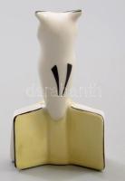 Hollóházi bölcs bagoly. Terv.: Balogh Béla. Jelzett, m: 9,5 cm