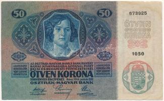 1914. 50K "1050 673925" felülbélyegzés nélkül T:F Adamo K24