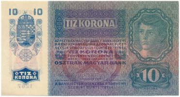 1915. 10K "1267 497004" piros "DEUTSCHÖSTERREICH" felülbélyegzéssel T:F szép pap...