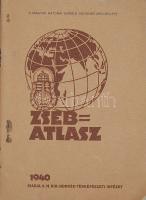 1940 A Magyar Katonai Szemle ingyenes mellékletének Zsebatlasza a M.Kir.Honvéd Térképészeti Intézet kiadásában, szép állapotban