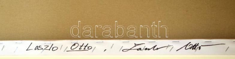 Ottó László (1966-): Origo-metrum-playing[14+24 Fibonacci] [20241121]. Akril, vászon, jelzett a háto...