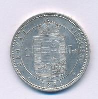 1881KB 1Ft Ag "Ferenc József / Középcímer" T:XF
Adamo M15